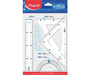 Komplet START MEDIOUM 242820 MAPED linijka 20cm+ekierka+kątomierz