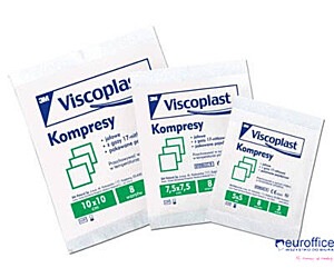 Kompresy jałowe bawełniane 10x10cm YP209000154 VISCOPLAST