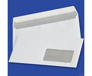 Koperty DL HK białe 80g okno prawe 45x90mm z paskiem (1000szt.) NC 11232210