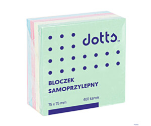 Kostka samoprzylepna DOTTS 75x75 400 kartek pastelowa (NSKP/D)