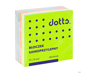 Kostka samoprzylepna DOTTS 75x75 400 kartek tęczowa (NSKT/D)
