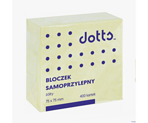 Kostka samoprzylepna DOTTS 75x75 400 kartek żółta (NSKZ/D)