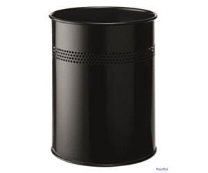 Kosz na śmieci metalowy czarny z perforacją 15l 330001 DURABLE 15/P30mm