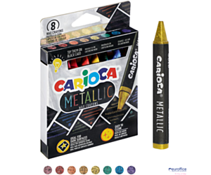 Kredki świecowe CARIOCA metaliczne 8 kolorów (43163) 170-2568