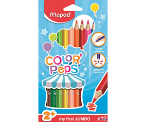 Kredki trójkątne MAPED COLORPEPS JUMBO TRÓJKĄTNE 12kolorów 834010