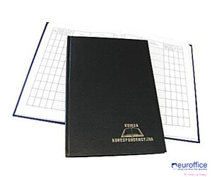 Książka korespondencyjna A4 96 kartek - czarna WARTA 1824-229-010