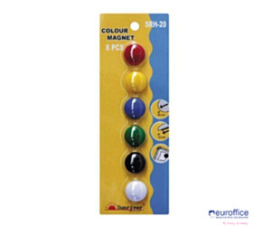 Magnesy ARGO kolorowe WF-20 opakowanie 6sztuk SRH-20
