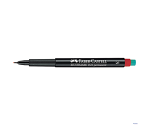 Foliopis z gumką OHP MULTIMARK S 0.4 czerwony FABER-CASTELL