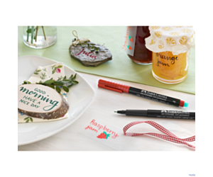 Foliopis z gumką OHP MULTIMARK F 0.6 czerwony FABER-CASTELL 151321