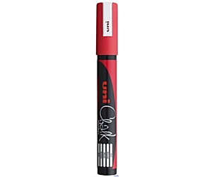 Marker kredowy UNI PWE-5M czerwony 1.8mm-2.5mm UNPWE5M/DCE