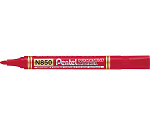 Marker permanentny N850 czerwony okrągła końcówka PENTEL