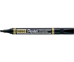 Marker permanentny N860 czarny ścięta końcówka PENTEL
