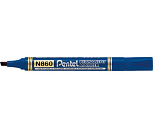 Marker permanentny N860 niebieski ścięta końcówka PENTEL