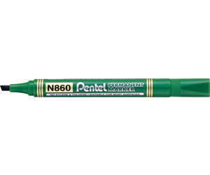 Marker permanentny N860 zielony ścięta końcówka PENTEL
