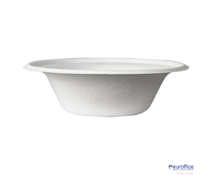 Miseczka z trzciny cukrowej 380ml, biała, op. 100 szt., 100% biodegradowalna 90109