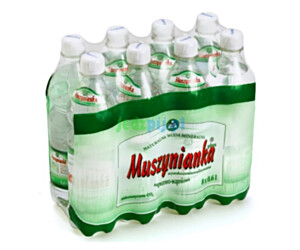 Woda MUSZYNIANKA 0.6l niskonasycona CO2 zgrzewka 8 szt. (zielona) KAUCJA 