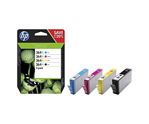 Zestaw czterech tuszy HP 364XL do C5380/6380 | CMYK