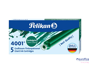 Naboje do piór długie ciemnozielone 300004043 PELIKAN