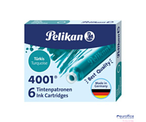 Naboje do piór, krótkie turkusowe 400142569 PELIKAN