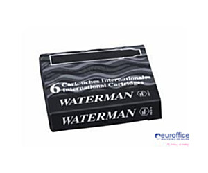 Naboje INTERNATIONAL (6 szt) czarny S0110940 WATERMAN