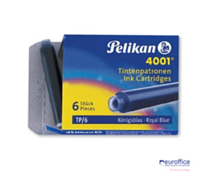 Naboje PELIKAN krótkie TP/6 czarne 301218
