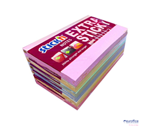 Notes samoprzylepny EXTRA STICKY 76x127mm 4 kol.pastel/90 kart.6szt. Stickin 21669
