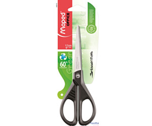 Nożyczki GREENLOGIC 17cm czarne ESSENTIALS MAPED 468010 ekologiczne