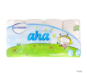 Papier toaletowy AHA ECONOMY (8rolek) biały