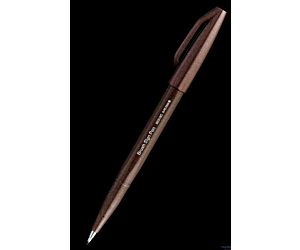 PISAK PĘDZELKOWY DO KALIGRAFII BRUSH SIGN PEN SES15C-E3 ciemnobrązowy Pentel