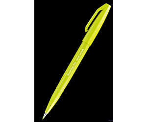 PISAK PĘDZELKOWY DO KALIGRAFII BRUSH SIGN PEN SES15C-K2 limonkowy Pentel