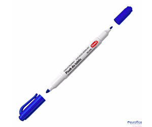Pisaki 2-stronne do białych tablic TOMA, 2 końcówki cienkie 0,5 i 0,8mm, niebieski TO-270 Toma