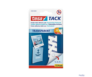Płatki samoprzylepne bezbarwne TESA TACK 72szt 59408-00000-00