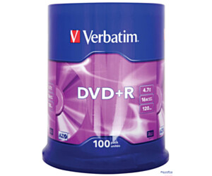 Płyta DVD+R VERBATIM CAKE (100) Matt Silver 4.7GB x16 AZO 43551