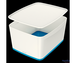 Pojemnik MyBOX duży z pokrywką biało-niebieski LEITZ 52161036
