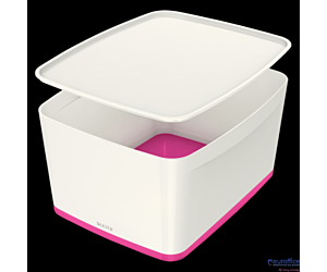 Pojemnik MyBOX duży z pokrywką biało-różowy LEITZ 52161023