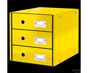 Pojemnik z 3 szufladami Leitz C&S, żółty 60480016