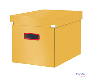 Duże pudełko do przechowywania Leitz Click & Store Cosy, w kształcie sześcianu Ciepły żółty 53470019