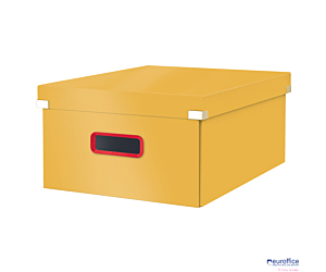 Duże pudełko do przechowywania Leitz Click & Store Cosy, w kształcie sześcianu Aksamitny szary 53490019