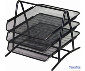 Półka na dokumenty DOTTS A4 (3) siatka czarna 350x297x275mm