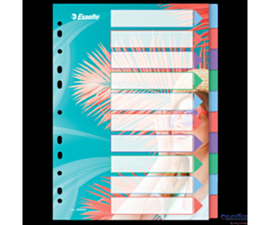 Przekładki Colour Breeze PP A4, 10 przekładek Esselte 628500