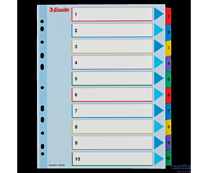Przekładki kartonowe MYLAR A4 MAXI 1-10 ESSELTE 100208