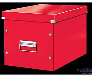 Pudło uniwersalne Leitz C&S WOW L, czerwone 61080026