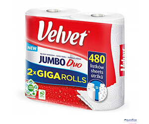 Ręcznik_VELVET JUMBO DUO 2 rolki 2warstwy 2x240listków