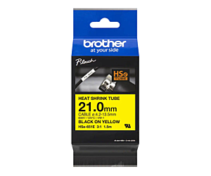 Rurka termokurczliwa Brother 21mm/1,5m czarny nadruk na żółtym