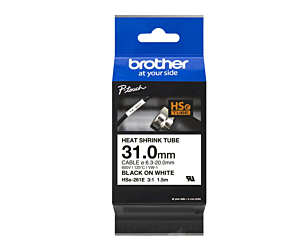 Rurka termokurczliwa Brother 31 mm/1,5m czarny nadruk na białym