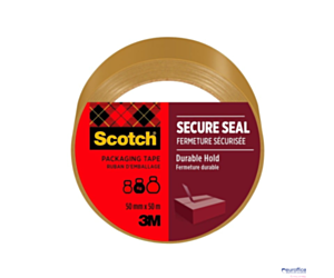 Scotch_ Secure Seal, taśma pakowa, brązowa, 50 mm x 50 m, 1 roleka/opakowanie BARDZO MOCNA, kauczukowa 7100300848