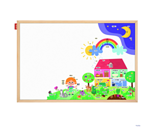 Tablica edukacyjna MemoBe, WHITEBOARDGAME: English adventure!, nadruk NAUKA J. ANGIELSKIEGO, rama drewniana, 60x40 cm MTM060040.AN01.01.51