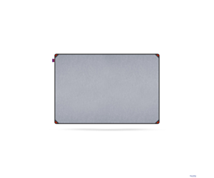 Tablica filcowa MemoBe idea EDGE ALL BLACK, powierzchnia popielata, rama aluminiowa czarna, 90x60 cm MITF090060.81.61.51