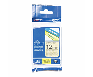 Taśma Brother 12mm x 4m czarny nadruk / geometryczne tło