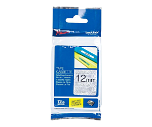 Taśma Brother 12mm x 4m czarny nadruk / silver lace tło